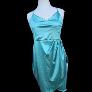 Forever Your Girl Slate  Satin Bodycon DressLulus.